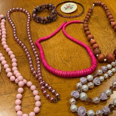 Pink necklaces
