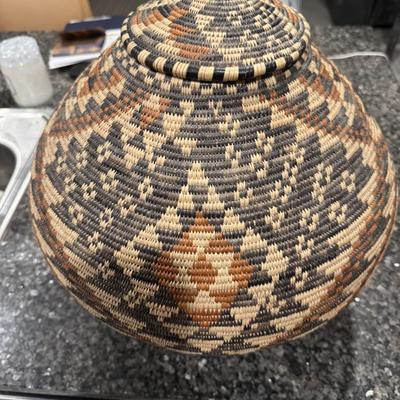 Vintage African Zulu wedding basket excellent condition