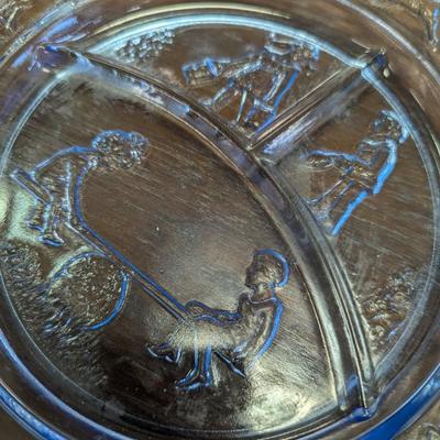 Tierra Indiana Glass Nursery Rhyme Plates
