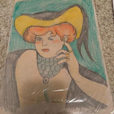 Pablo Picasso Hand Signed Drawing