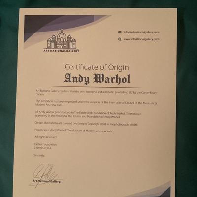 1987 Andy Warhol Appraised At $3,600 Value Print