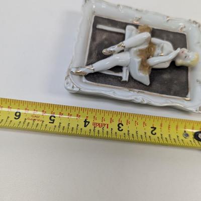 Vintage Sonsco Framed Ballerina 3D Porcelain Decor