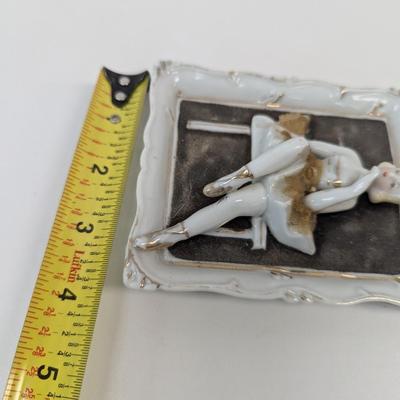 Vintage Sonsco Framed Ballerina 3D Porcelain Decor