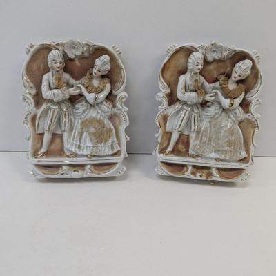 Vintage Sonsco Relief Porcelain Wall Decor