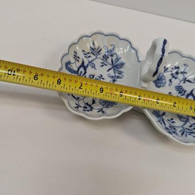 Vintage Blue Danube Open Nut Candy Dish Blue Onion Pattern