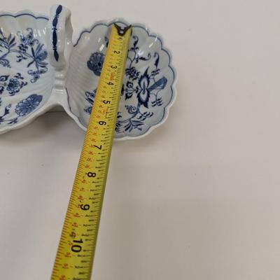 Vintage Blue Danube Open Nut Candy Dish Blue Onion Pattern