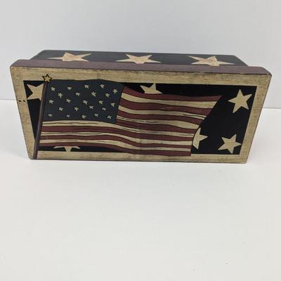 PJ Rankin Hults Collection Primitives By Kathy Wooden Flag Box