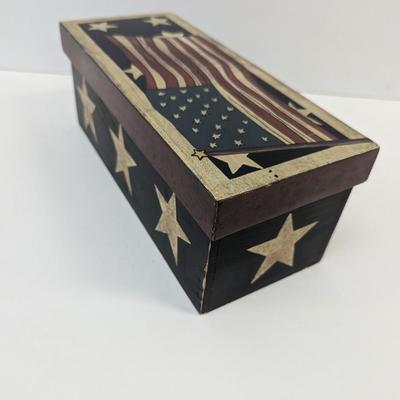 PJ Rankin Hults Collection Primitives By Kathy Wooden Flag Box