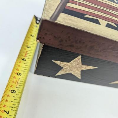 PJ Rankin Hults Collection Primitives By Kathy Wooden Flag Box