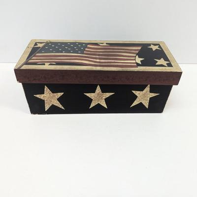 PJ Rankin Hults Collection Primitives By Kathy Wooden Flag Box