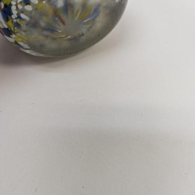 Glass Paperweight Dated 1910 "Beryl" Surface Scratches