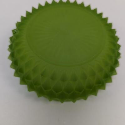 Bowls Lime Green Satin Saw-tooth Diamond Dish