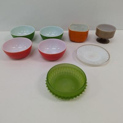 Bowls Lime Green Satin Saw-tooth Diamond Dish