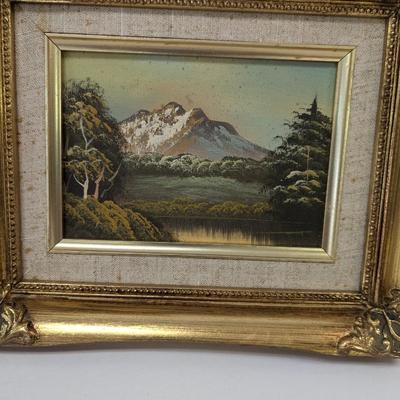 Vintage Landscape Painting Approx 9" x 11"