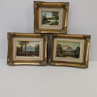 Vintage Landscape Painting Approx 9" x 11"
