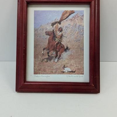 Remington Print If Skulls Could Speak Indian Horse Approx 10" x 12"