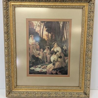 Vintage Victorian Picture Approx 22 1/4" x 18 3/4"
