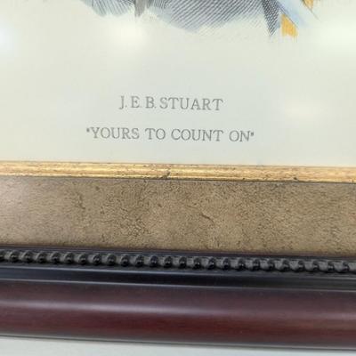 J. E. B. Stuart "Yours To Count On" Portrait Approx 18" x 33 2/4"
