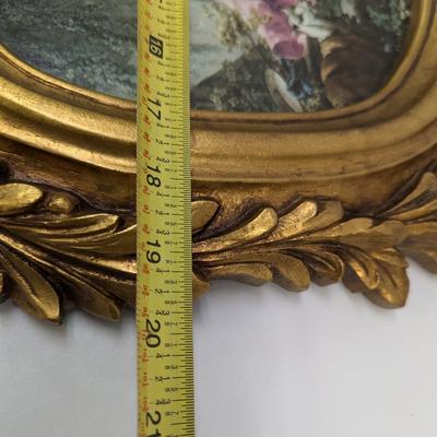 Victorian Summer Scene Print Resin Frame Approx 36 1/2" x 20"