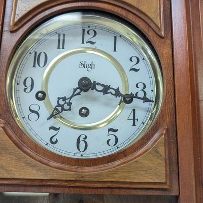 Vintage Sligh Wall Clock With Key