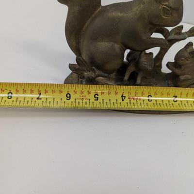 Vintage Brass Squirrel Mother & Baby Figure