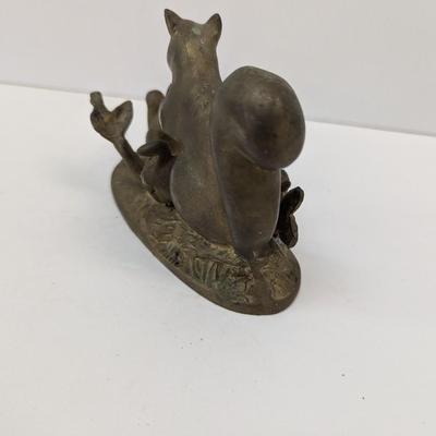 Vintage Brass Squirrel Mother & Baby Figure