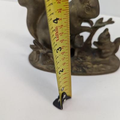 Vintage Brass Squirrel Mother & Baby Figure