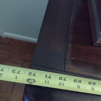 Vintage Sears Open Hearth Wood Stretch Dresser with Sweater Drawers in Walnut Finish (No Contents)