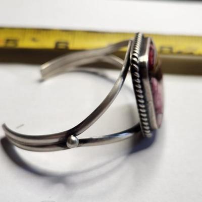 Native American Sterling Silver DAHLIA ROSE CUFF Bracelet