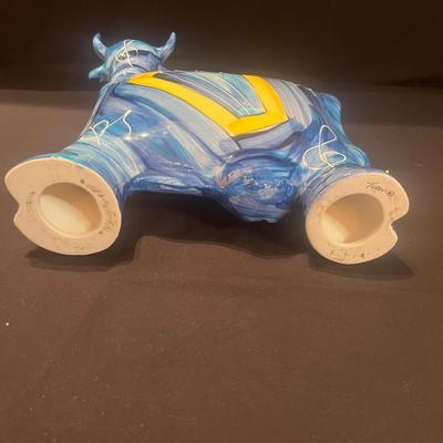 Signed Anatoly Turov Ceramic Bull (LR-MG)