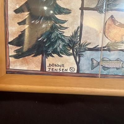 Donna Jensen Clock, Tray & Coasters (LR-MG)