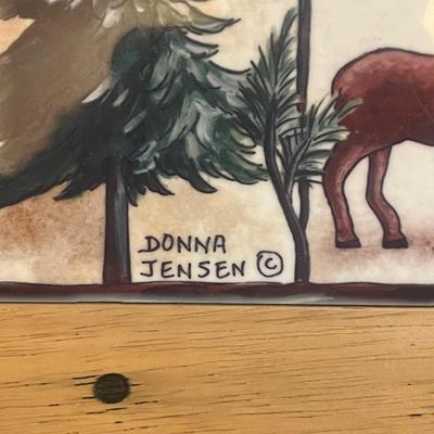 Donna Jensen Clock, Tray & Coasters (LR-MG)