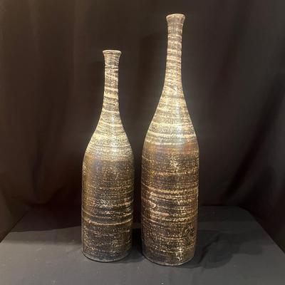 Two Ceramic Vases Made in Mexico (LR-MG)