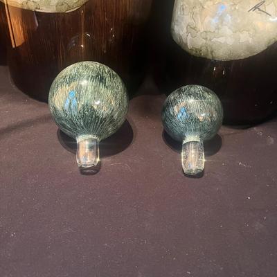 Five Signed Glass Bottles (LR-MG)