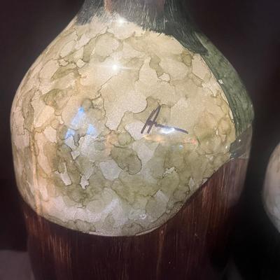 Five Signed Glass Bottles (LR-MG)
