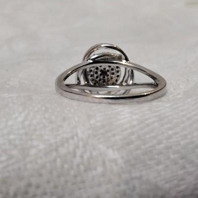 Diamond and Marcasite 925 Ring Size 7