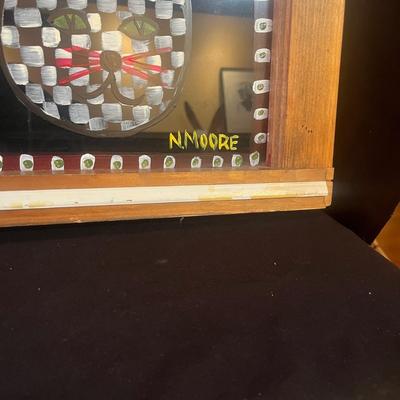 Window Frame Cat Art by N. Moore (LR-MG)