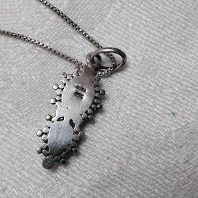 Antique Rhodolite Garnet Italian 925 18" Necklace