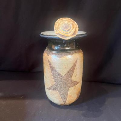Signed Vase, Ceramic Flower & Canyon Ranch Dish (LR-MG)