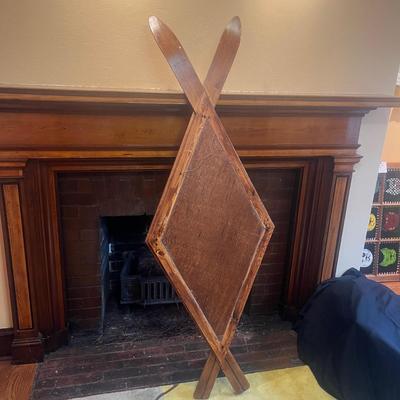 Wooden Ski Mirror & Maggie Valley Sign (LR-MG)