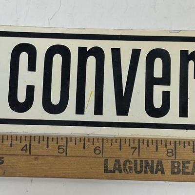 Vintage Converse Shoe Sticker - Block Letter Logo with Star