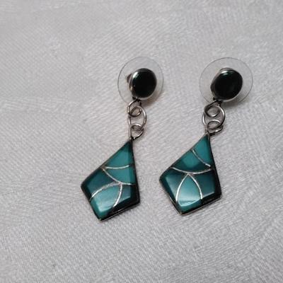 Vintage Turquoise 925 Earrings