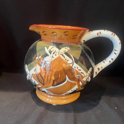 Zrike "Outpost" by S. Riggsbee White Hand Painted Dish Set (LR-MG)