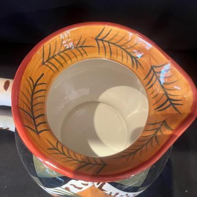 Zrike "Outpost" by S. Riggsbee White Hand Painted Dish Set (LR-MG)