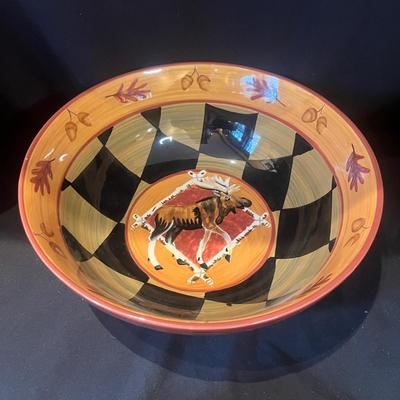 Zrike "Outpost" by S. Riggsbee White Hand Painted Dish Set (LR-MG)