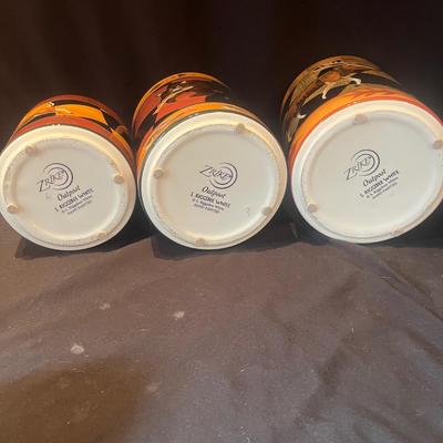Zrike "Outpost" by S. Riggsbee White Hand Painted Dish Set (LR-MG)