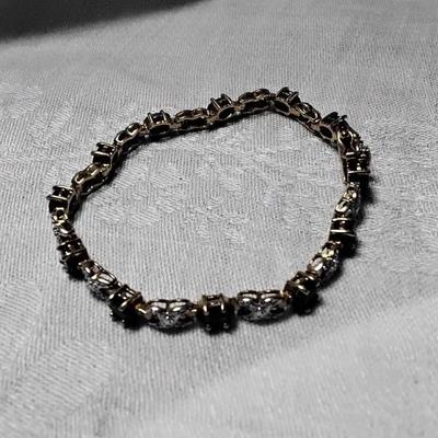 ROSS SIMONS Sapphire & Diamond Accent 7" Tennis Bracelet