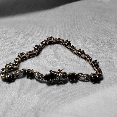 ROSS SIMONS Sapphire & Diamond Accent 7" Tennis Bracelet