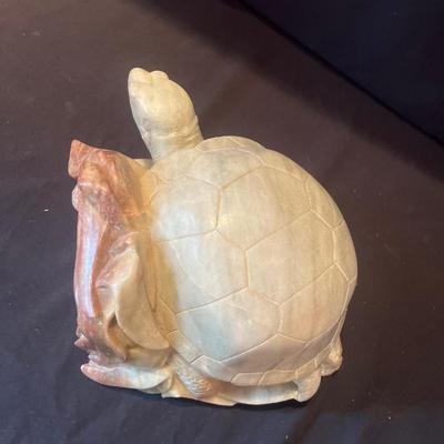 Signed, Carved Stone Turtle (LR-MG)