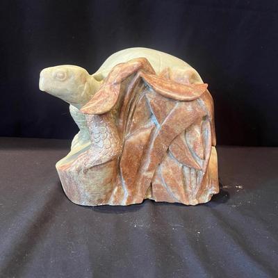 Signed, Carved Stone Turtle (LR-MG)